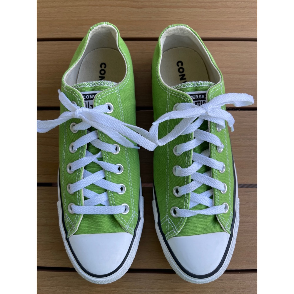 Converse Chuck Taylor All Star Low Top Lime Green Sneakers Mens 7.5 Womens 9.5